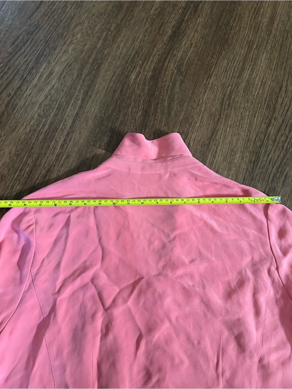Caslon Coral-Pink Button Front Blouse 100% Silk